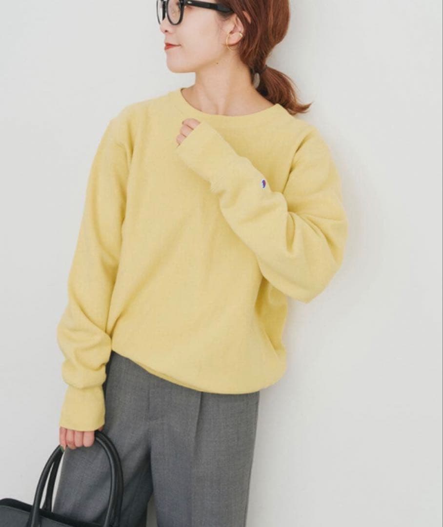 Spick &spanチャンピオンスウェットイエロー