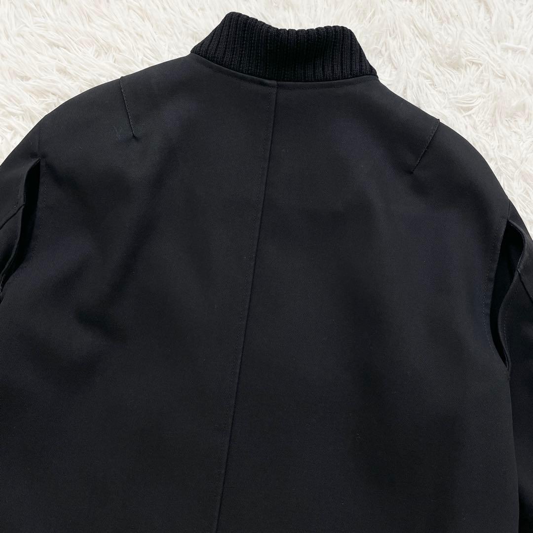 MARNI ロング丈 MA-1コート ブルゾン ロゴ刻印ダブルジップ ブラック