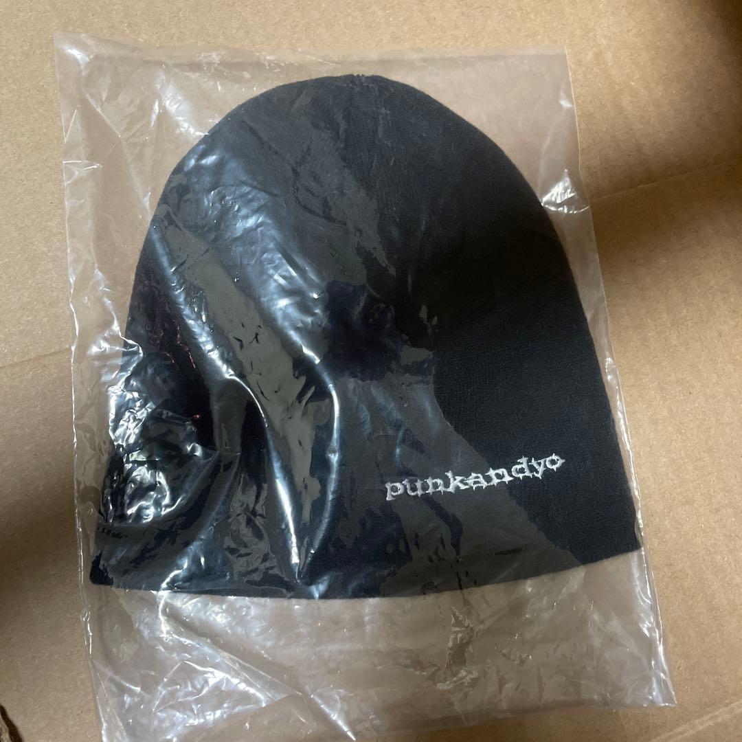punkandyo ビーニーTRACK PATTERN BEANIE BLACK