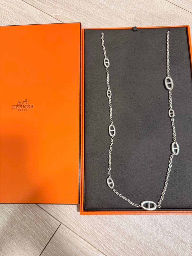 HERMES シルバー ネックレス ファランドール