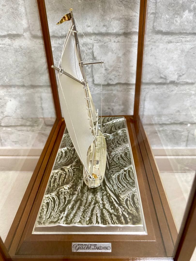 関工芸 ケース付 ヨット シルバー985 銀製品 STERLING 船 武比古