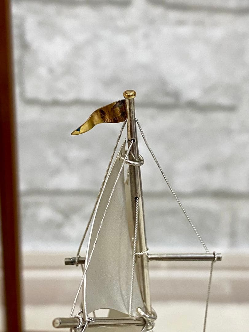 関工芸 ケース付 ヨット シルバー985 銀製品 STERLING 船 武比古