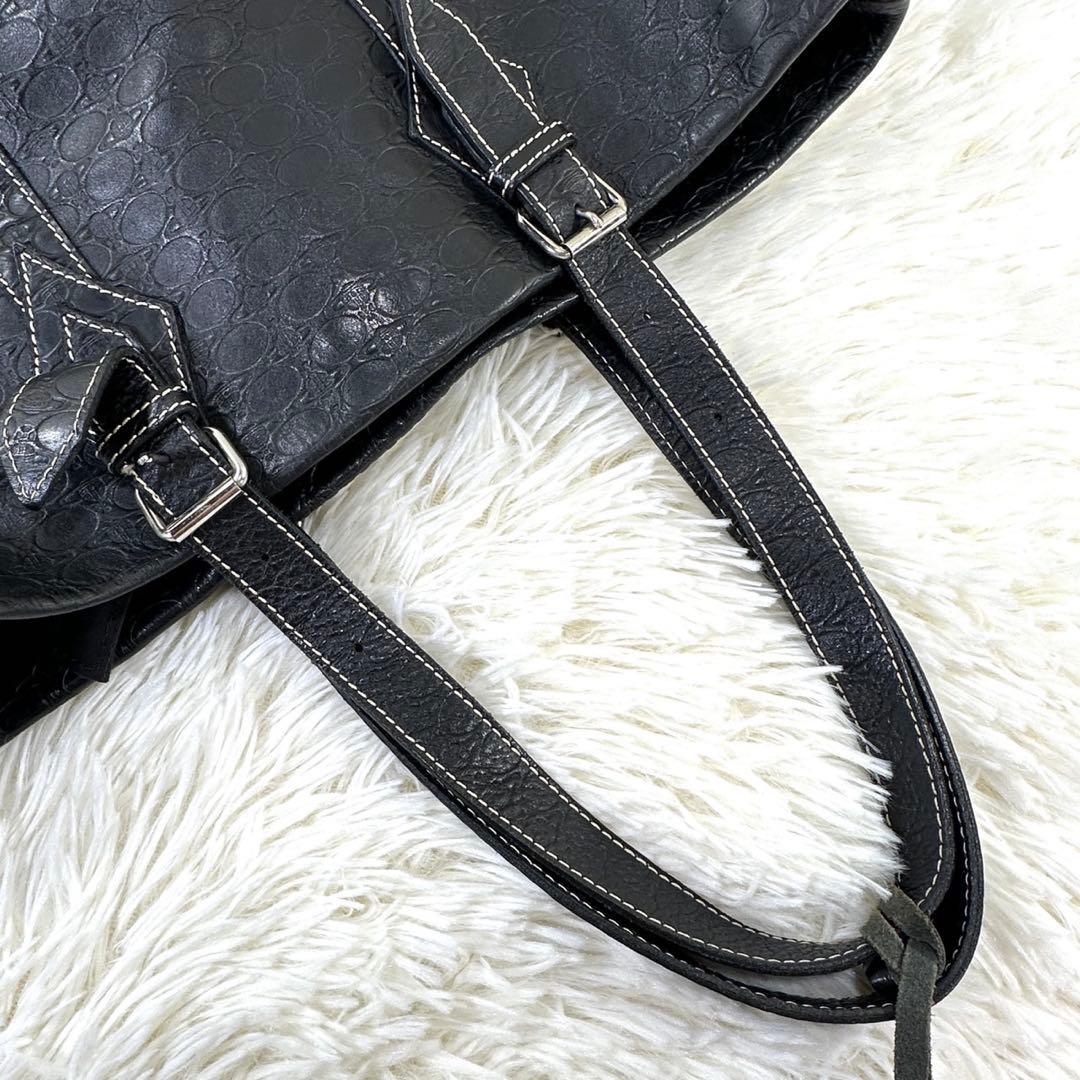 【美品】ヴィヴィアンウエストウッド トートバッグ レザー オーブ 総柄 ロゴ 黒