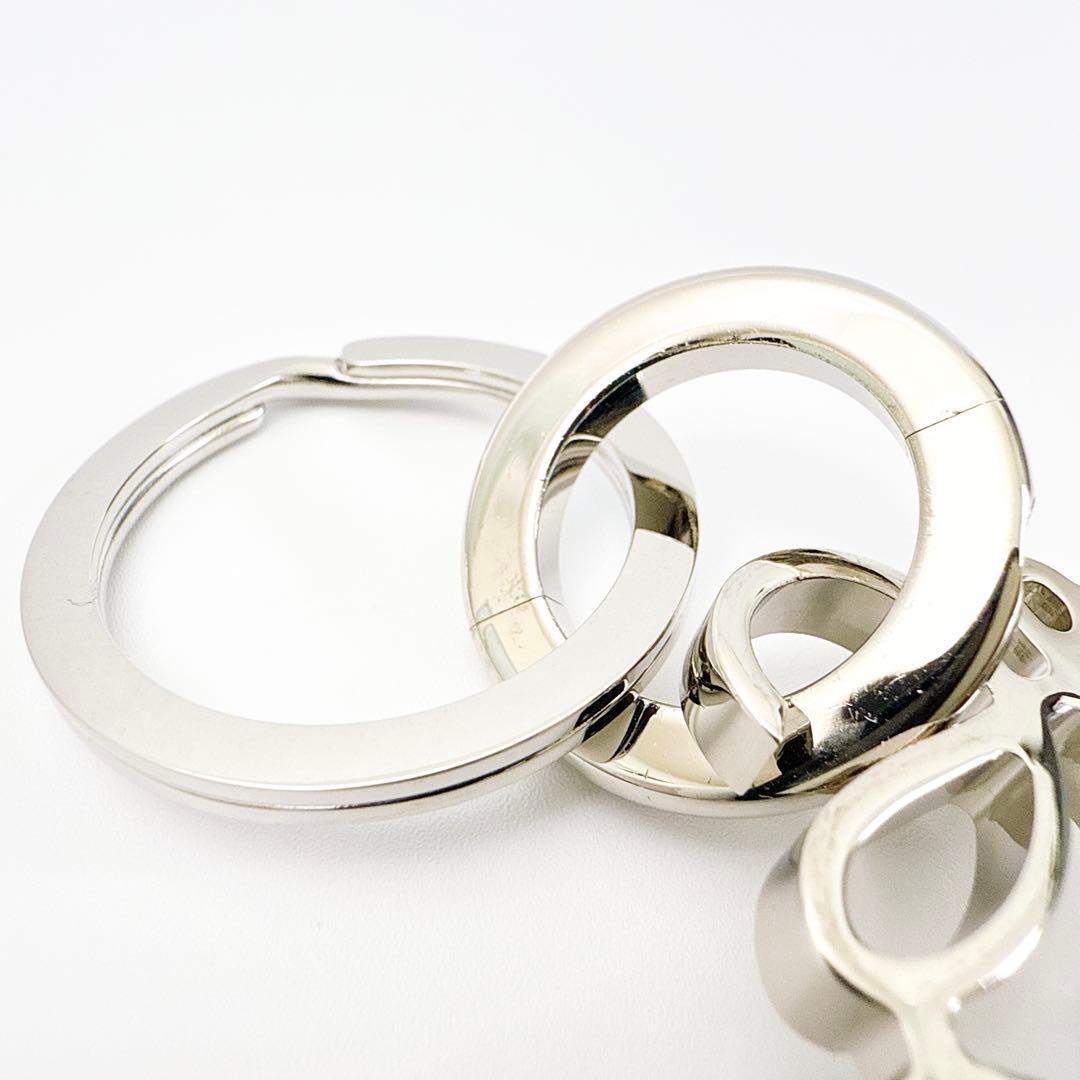 ロエベ アナグラム キーリング キーホルダー バッグチャーム シルバー 未使用品