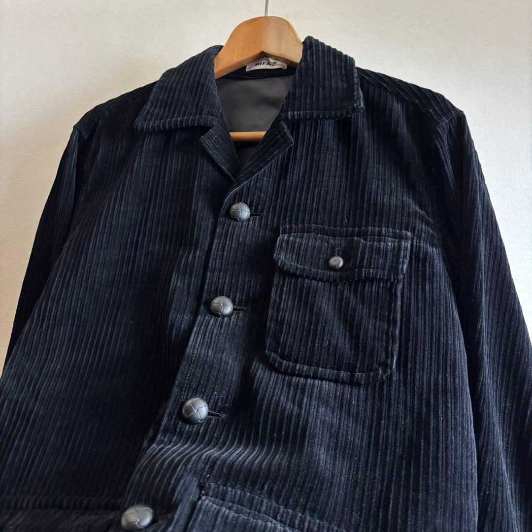 Vintage 70s【ALL BLACK】太畝コーデュロイ ジャケット