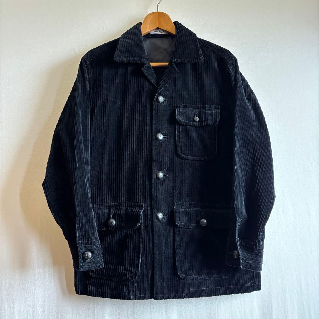 Vintage 70s【ALL BLACK】太畝コーデュロイ ジャケット