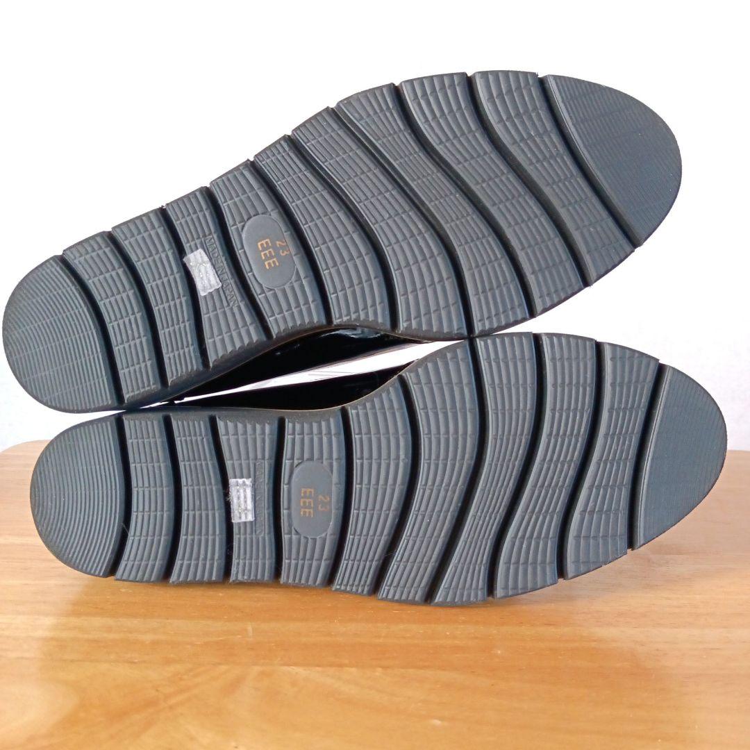 極美品◆DIANA ダイアナ WELLFIT エナメル タッセル ブラック