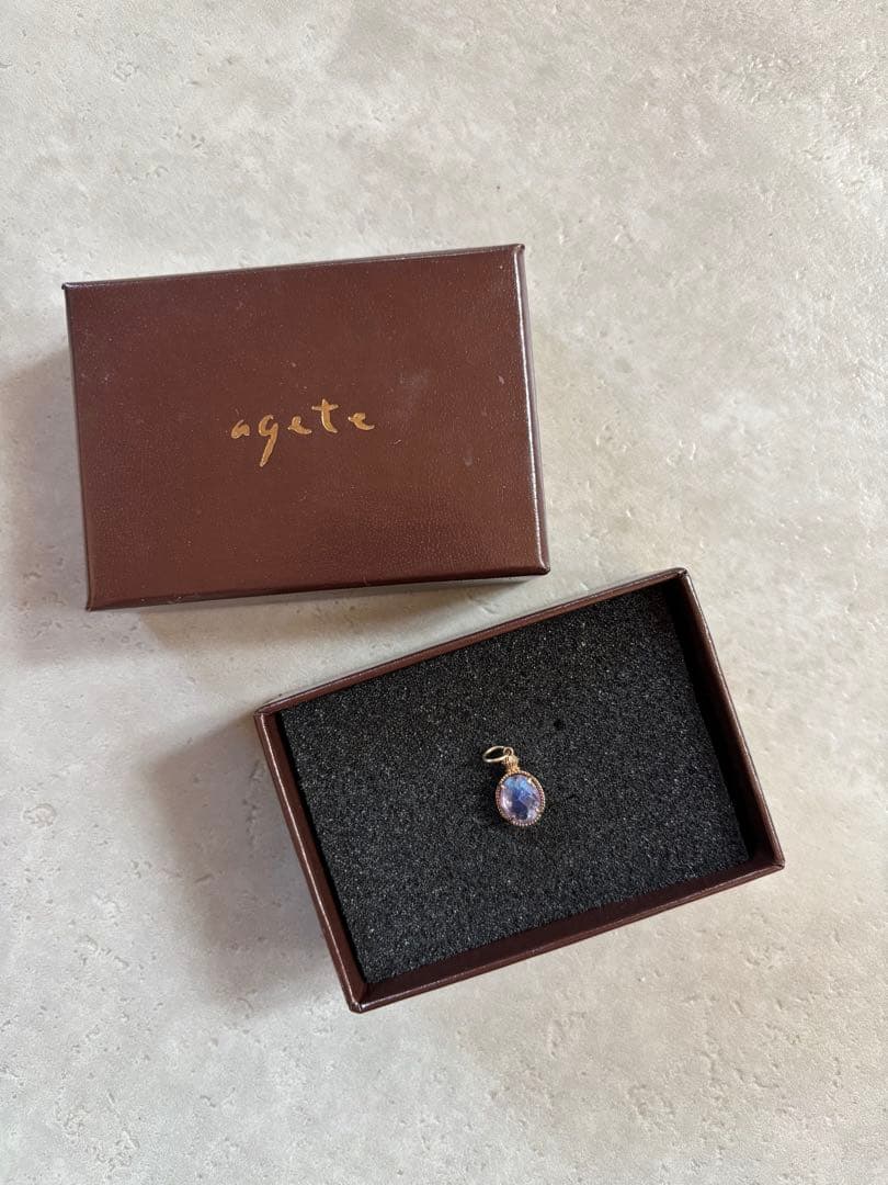 ぽよさん専用！agete K5 アメジスト ラブラドライトチャーム 両A面