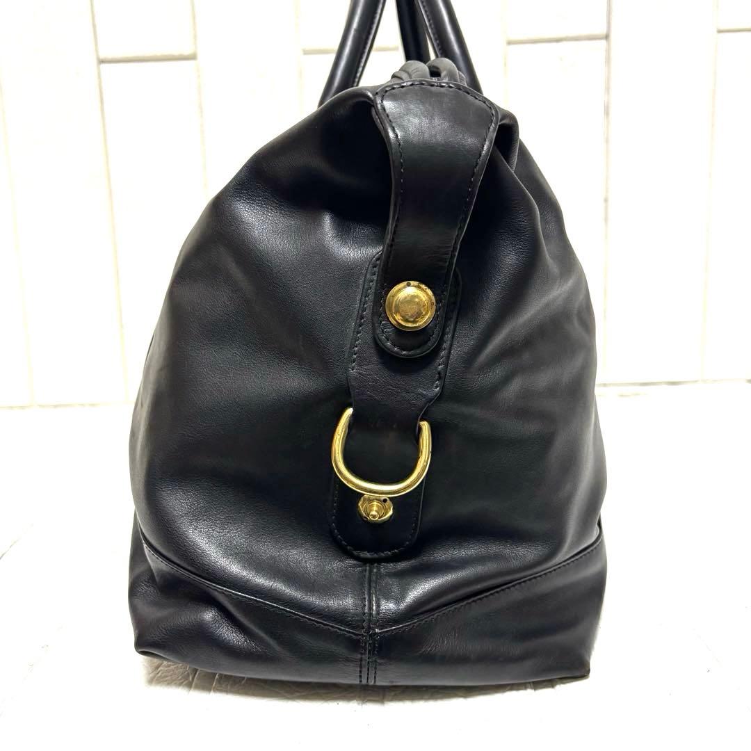 美品 80s OLD COACH USA製 ボストンバッグ ドラムバッグ レザー