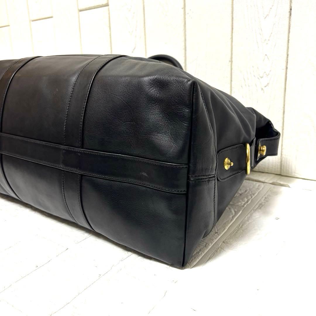 美品 80s OLD COACH USA製 ボストンバッグ ドラムバッグ レザー