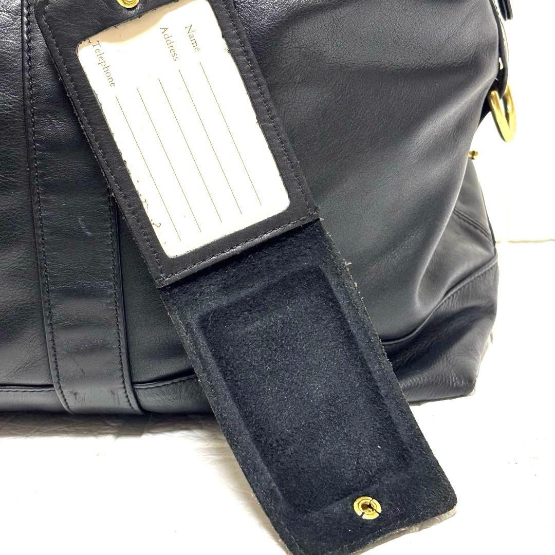 美品 80s OLD COACH USA製 ボストンバッグ ドラムバッグ レザー