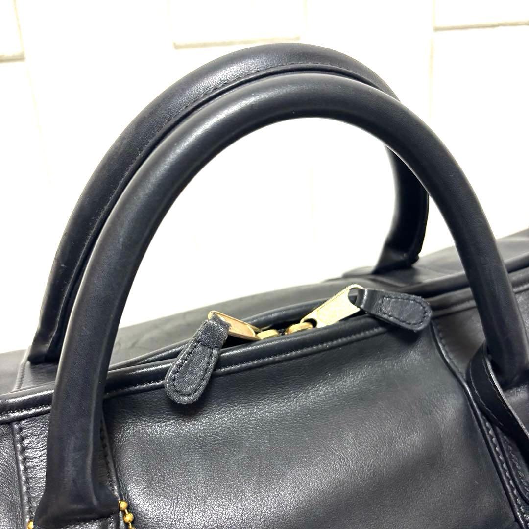 美品 80s OLD COACH USA製 ボストンバッグ ドラムバッグ レザー