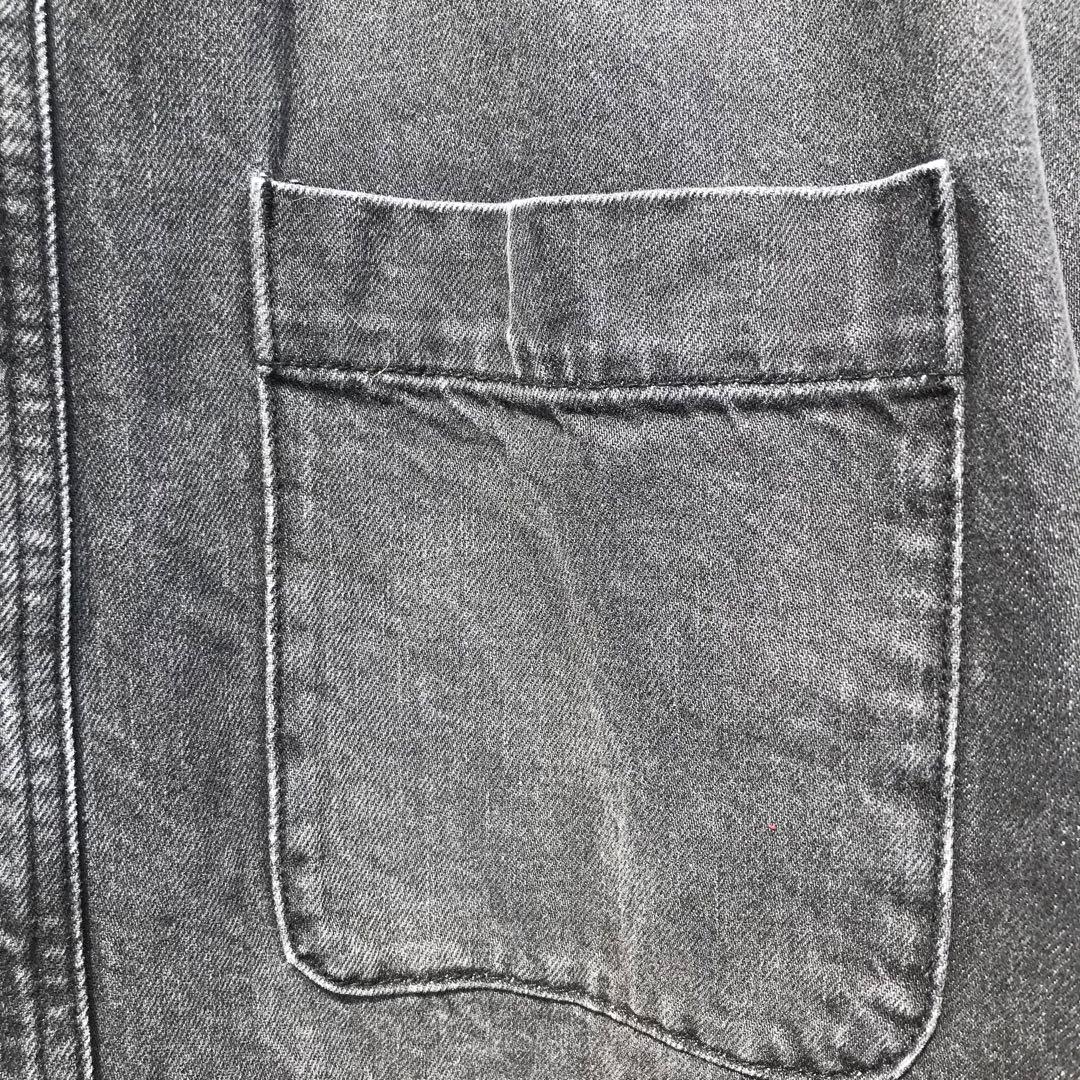 MB　シャツジャケット　M　デニム　ウォッシュブラック　he024