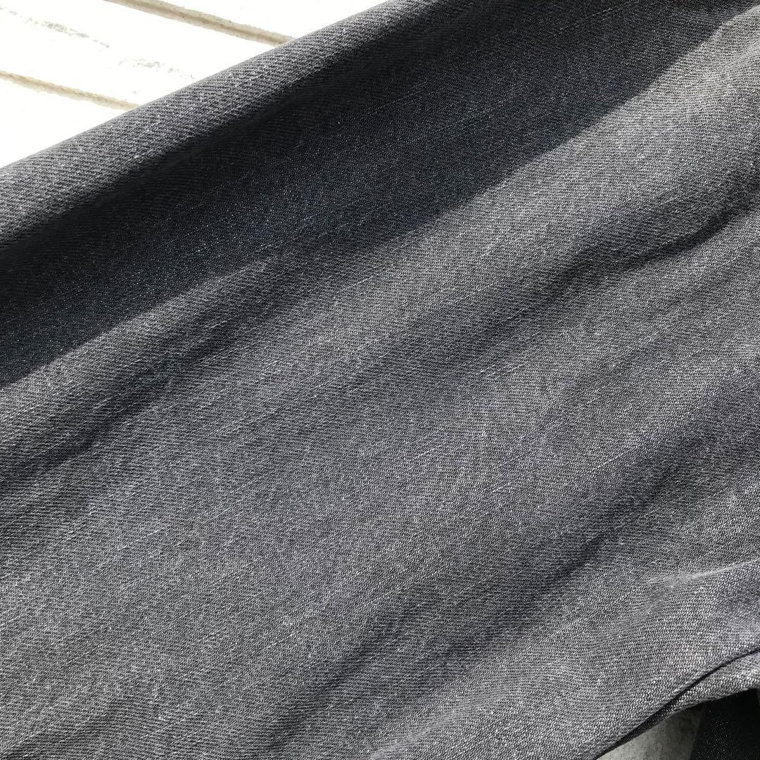 MB　シャツジャケット　M　デニム　ウォッシュブラック　he024