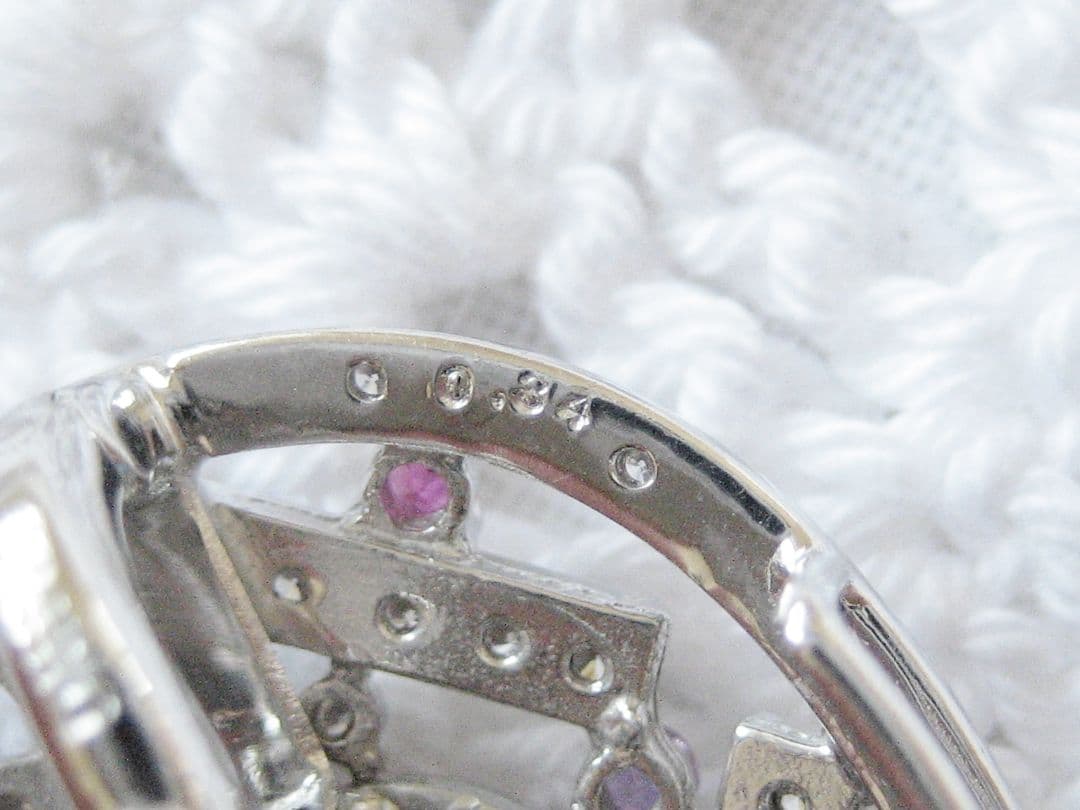 K14WGルベライト×ダイヤチャーム