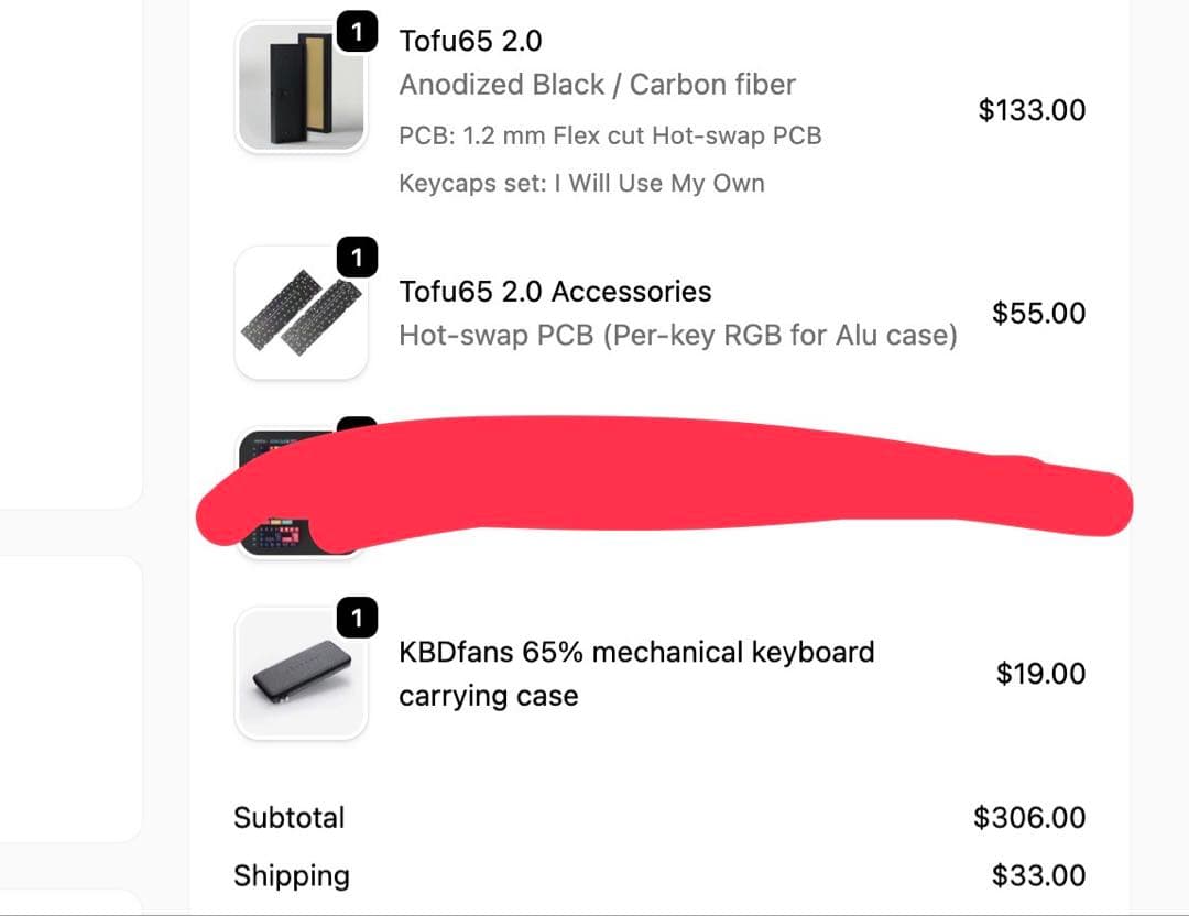 キーボード Tofu65 2.0 + Cerakey + durock WhiteLotus