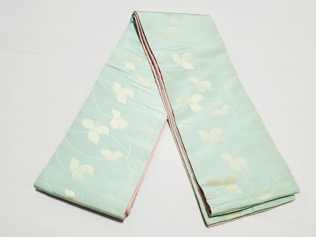 A5 こむさでもーど 綿紅梅 蝶々模様 夏物 着物 浴衣・半幅帯 2点セット