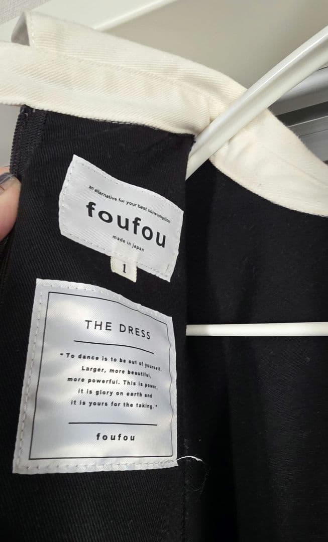 foufou ダブルカフスバイカラーワンピース #32