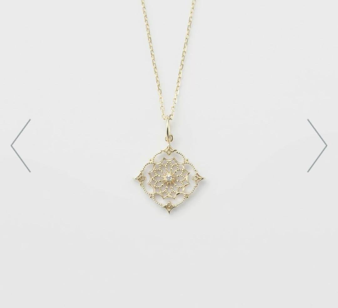 アガット　チャーム　レース　K10 ダイヤモンドチャーム