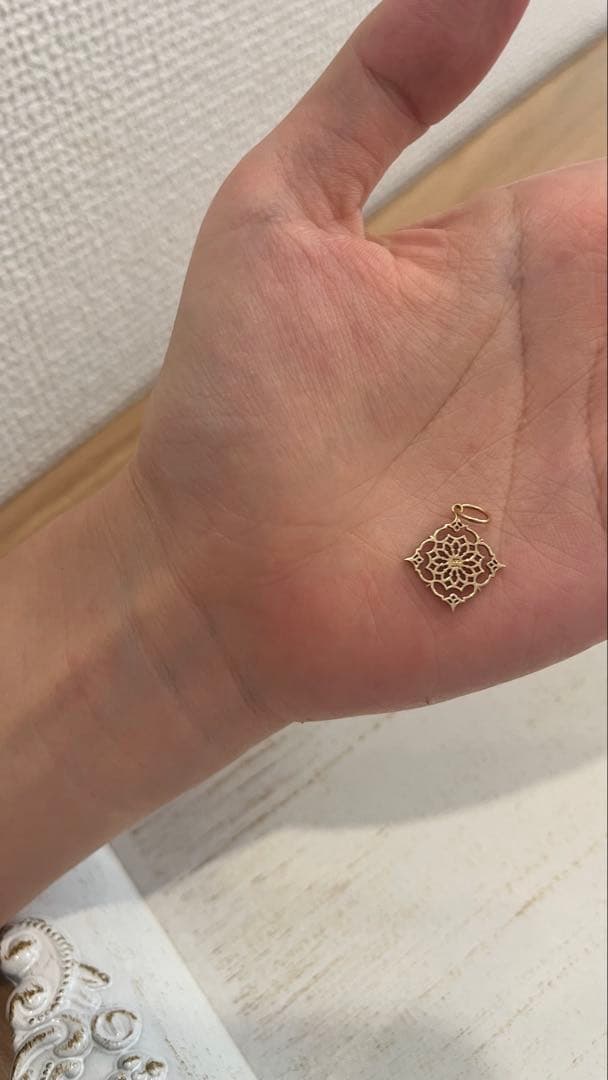 アガット　チャーム　レース　K10 ダイヤモンドチャーム