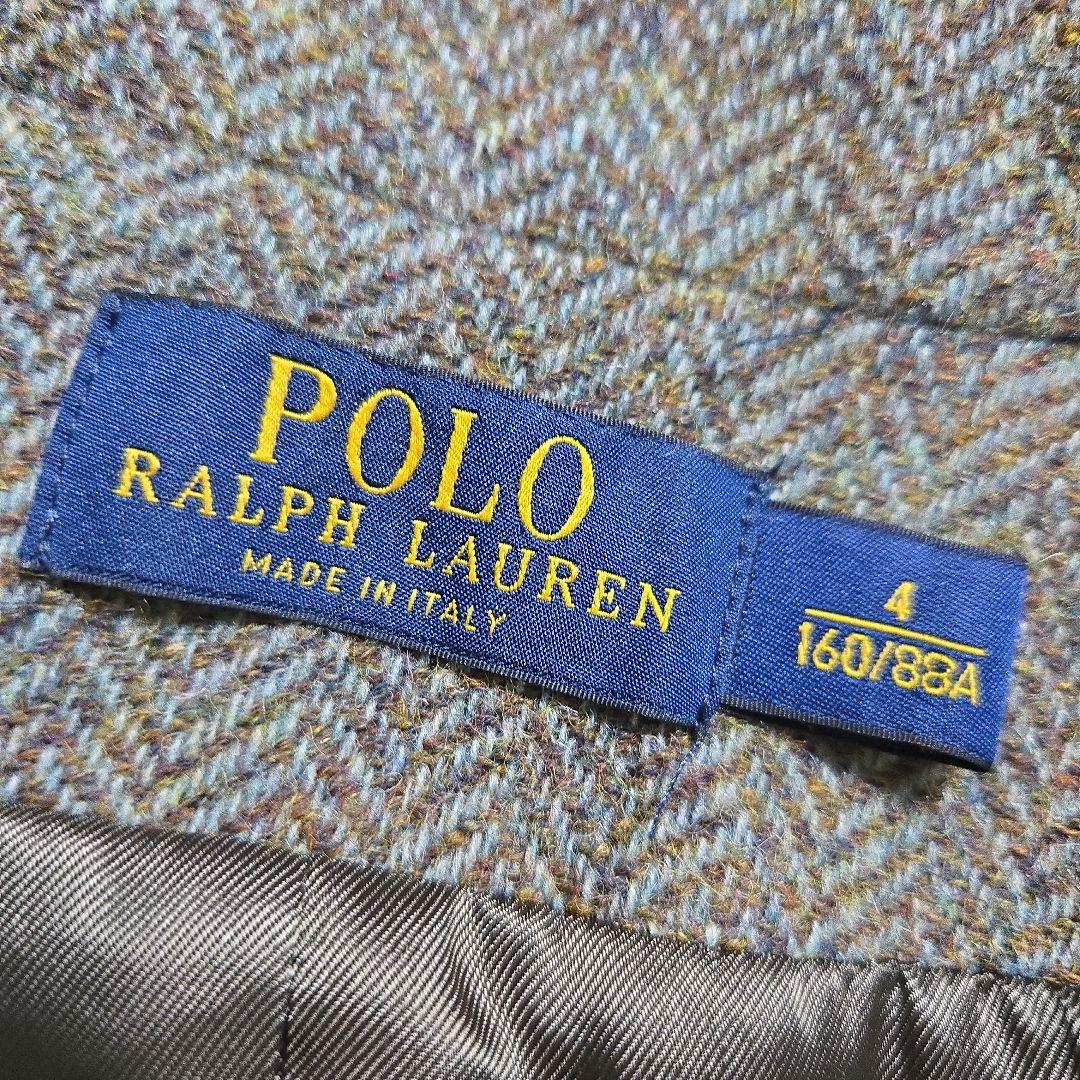 ポロ ラルフローレン ツイード ヘリンボーン テーラードジャケット イタリア製