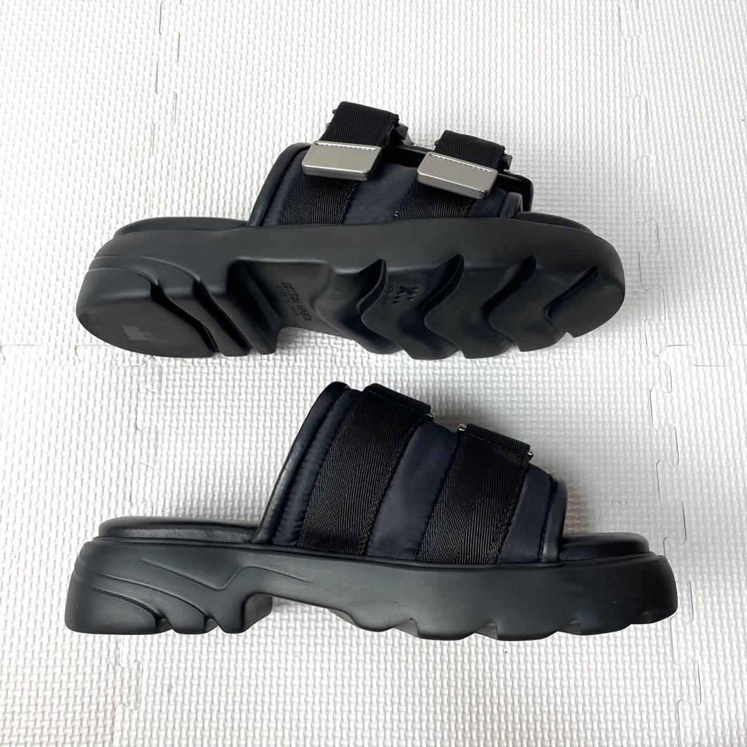 未使用級　ボッテガヴェネタ　フラッシュサンダル　レザー　厚底　ベルト　約24cm