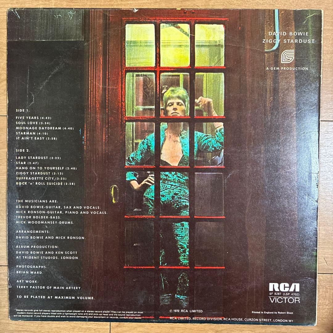 デヴィッドボウイ 名盤 レコード ジギースターダスト UKオリジナル盤