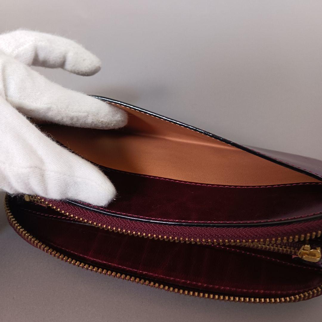 678/良品/ITAGAKI イタガキ/長財布/L字ファスナー/レザー/ボルドー