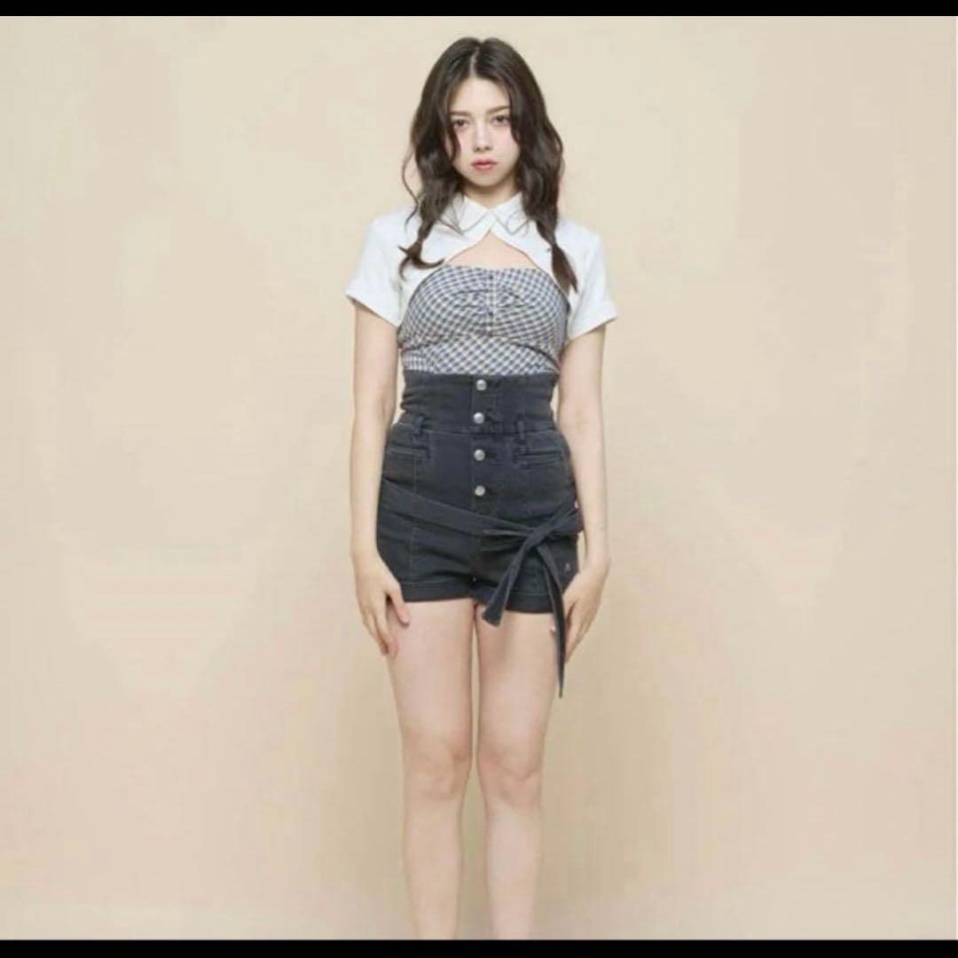 パンツ andmary Highwaist ribbon pants