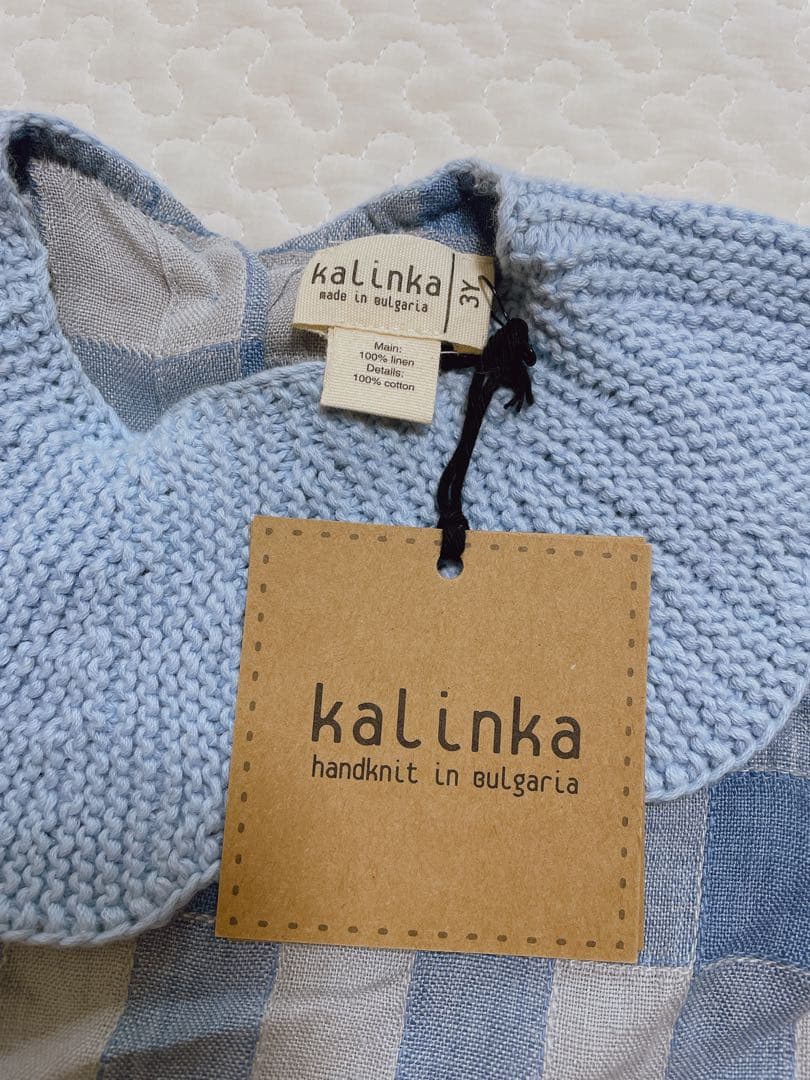 kalinka チェック柄ロンパース 3Y 90