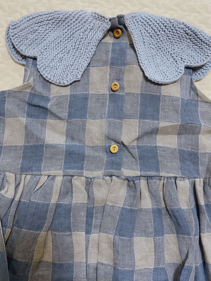 kalinka チェック柄ロンパース 3Y 90