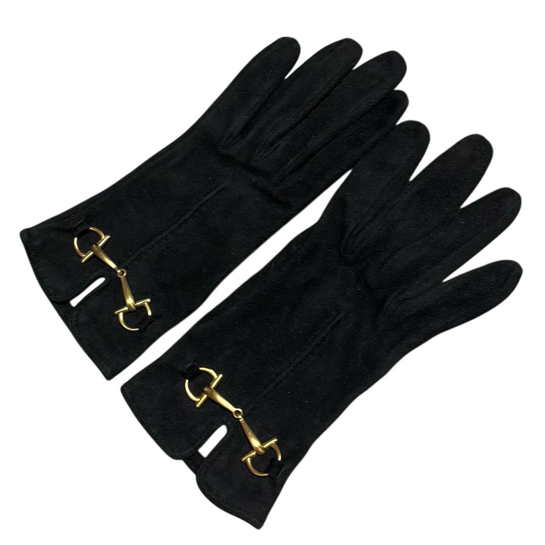 ❤️美品　GUCCIグッチ　スウェード　手袋グローブ　表記サイズ6.5