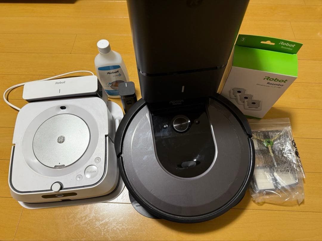 iRobot ルンバ i7+・ブラーバ m6・クリーンベース＋消耗品多数