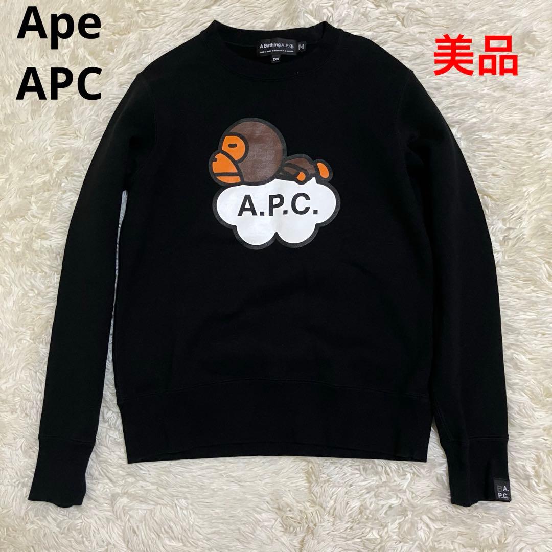 美品　アベイシングエイプ　アーペーセー　ロゴ　マイロ　スウェット