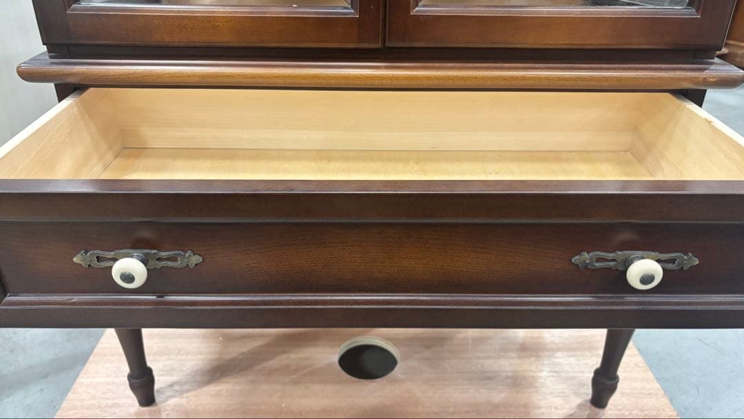 飛騨産業 HIDA アーチ型 キュリオケース 飾り棚 ガラスキャビネット 木製