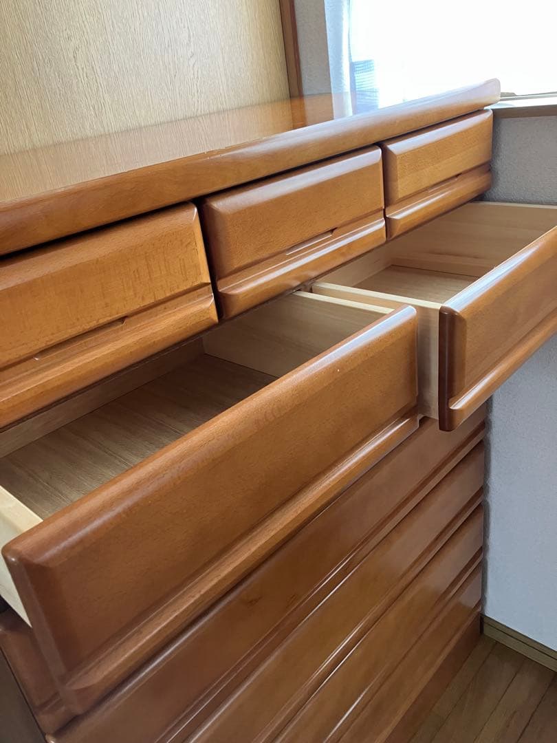 木製タンス　10引き出し ブラウン