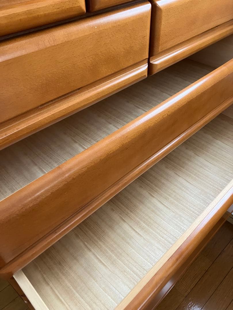 木製タンス　10引き出し ブラウン