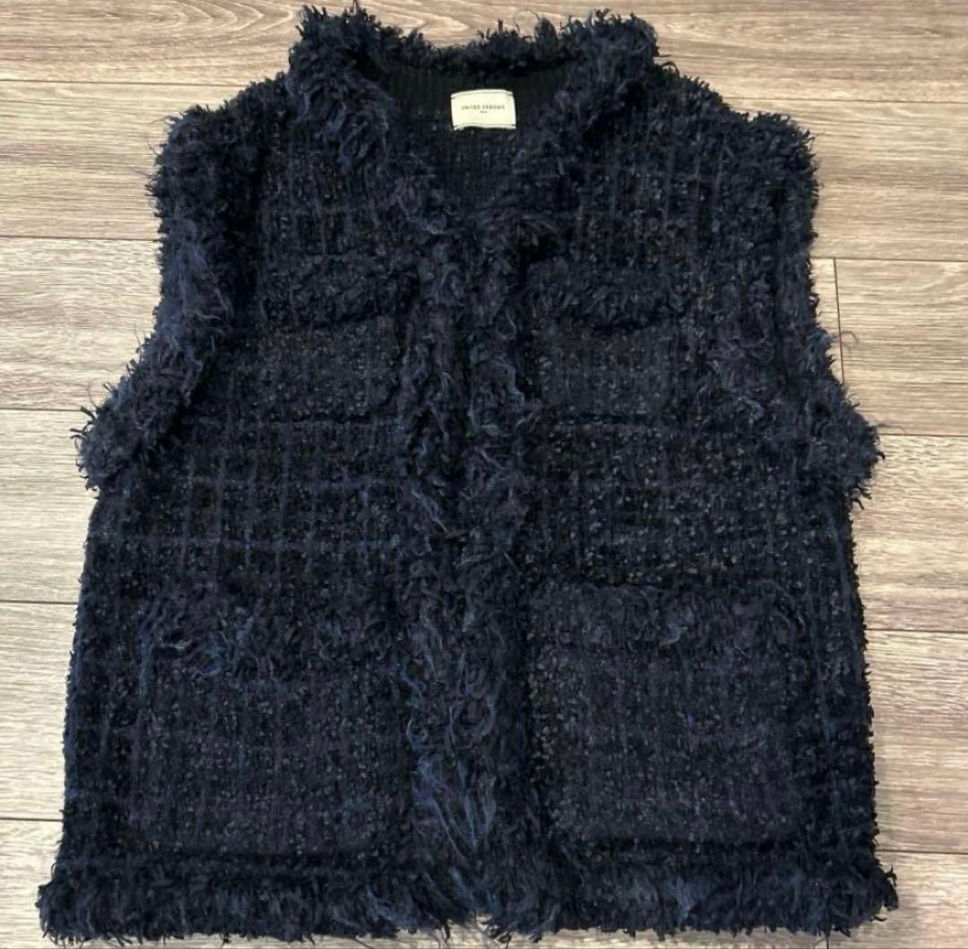 ユナイテッドアローズ ミックスチェックツイードニットベスト