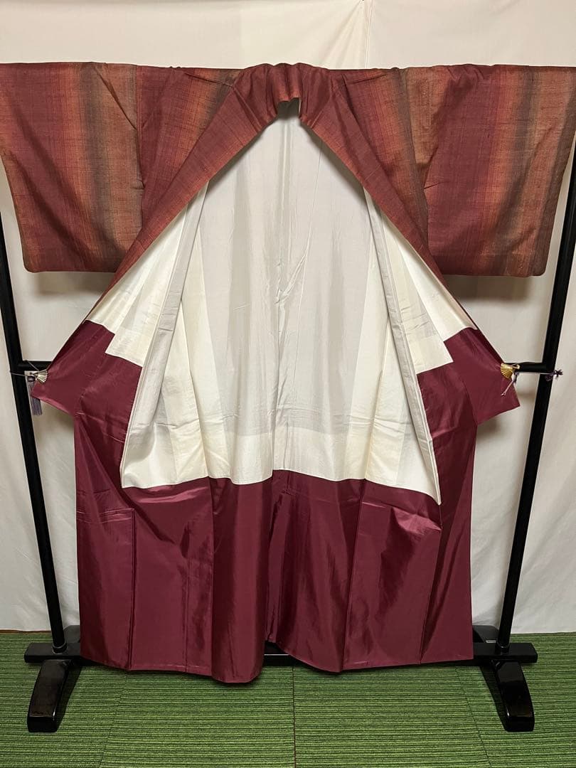 ☘️早い者勝ち☘️【国宝品】●岐阜県無形文化財【郡上紬】●幻の紬●草木染●紬●着物