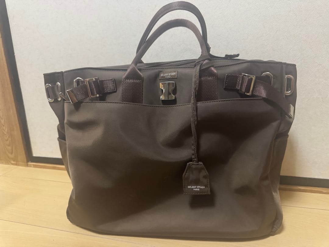 値下げ中【美品】　SELENT ETHER ブラウン ナイロン ハンドバッグ