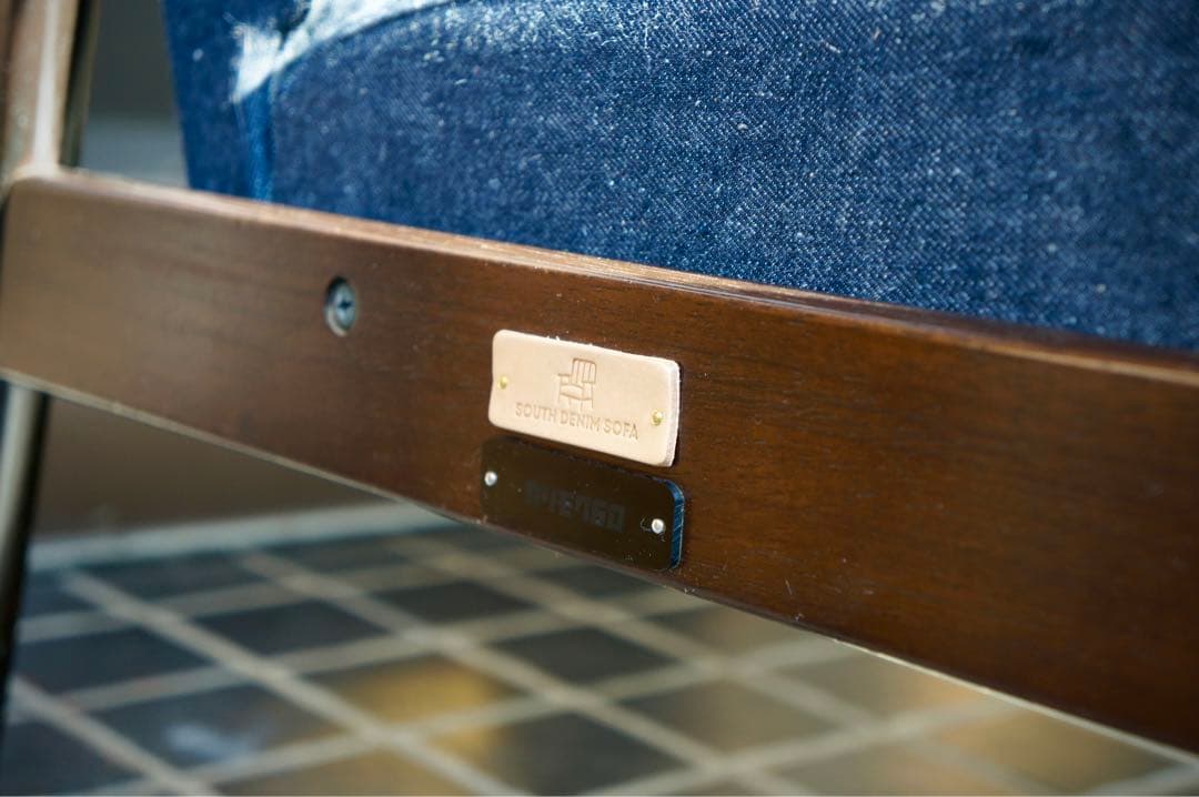 【カリモク60】 Kチェア デニムソファ 岡山産セルビッチデニムリメイクモデル