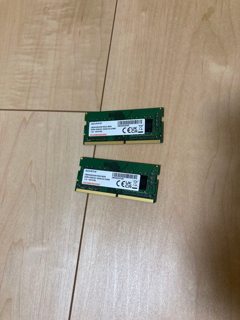 DATA製　DDR4 3200(22) 16GX8 SO-DIMM 2枚セット