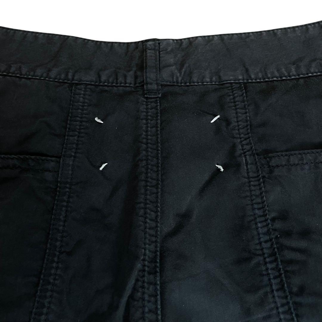 08ss/マルタンマルジェラ/ハーフパンツ/黒/46/コットン/シルク