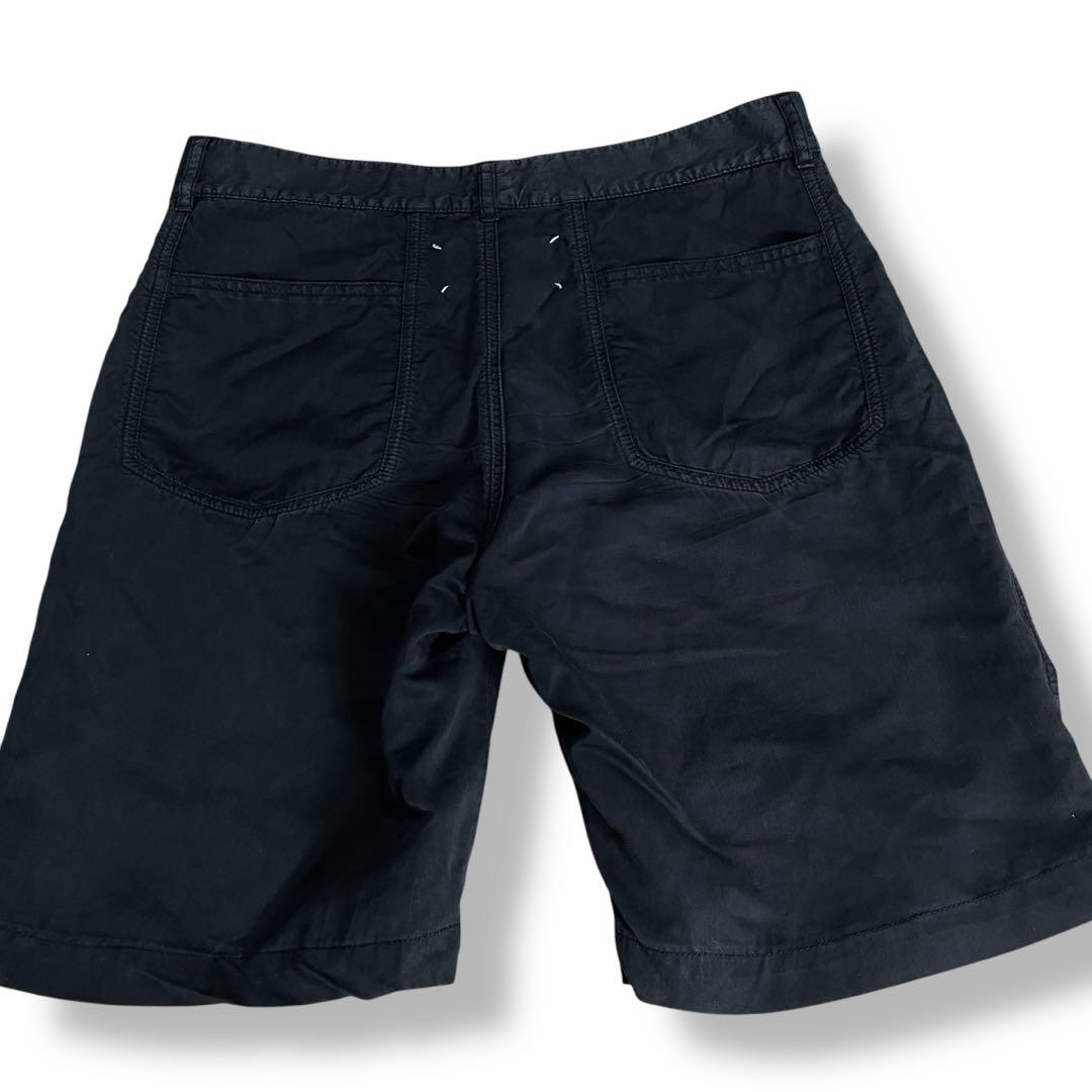 08ss/マルタンマルジェラ/ハーフパンツ/黒/46/コットン/シルク