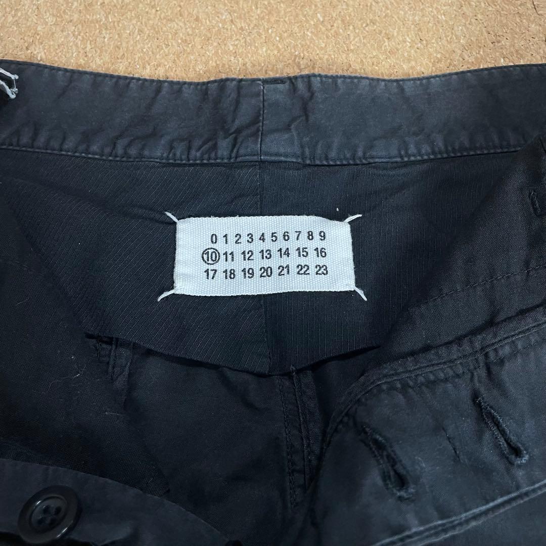 08ss/マルタンマルジェラ/ハーフパンツ/黒/46/コットン/シルク