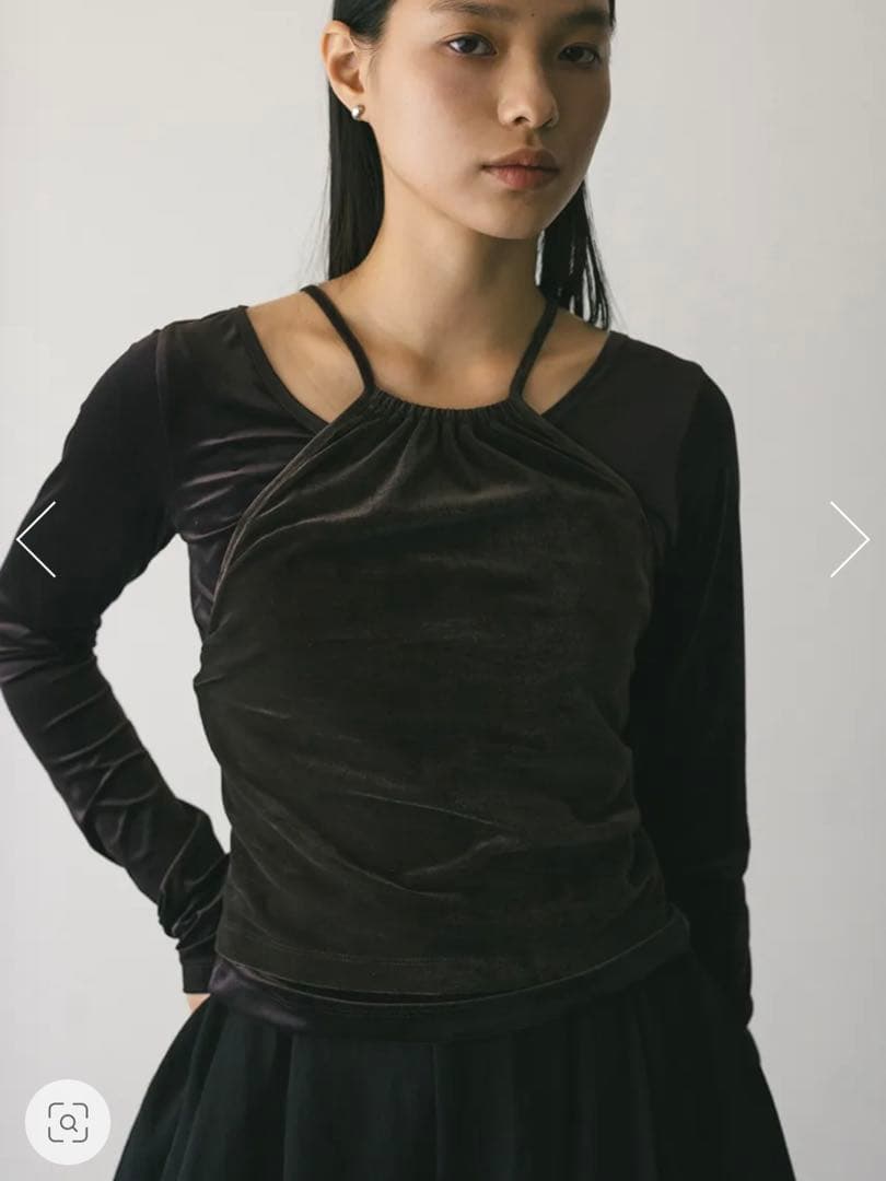 2ピースホルターベロアトップ