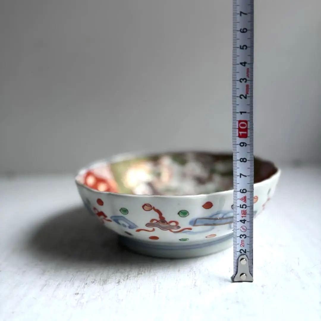 697 骨董 アンティーク 古伊万里 染付 色絵金彩深皿 幕末 江戸 正月準備