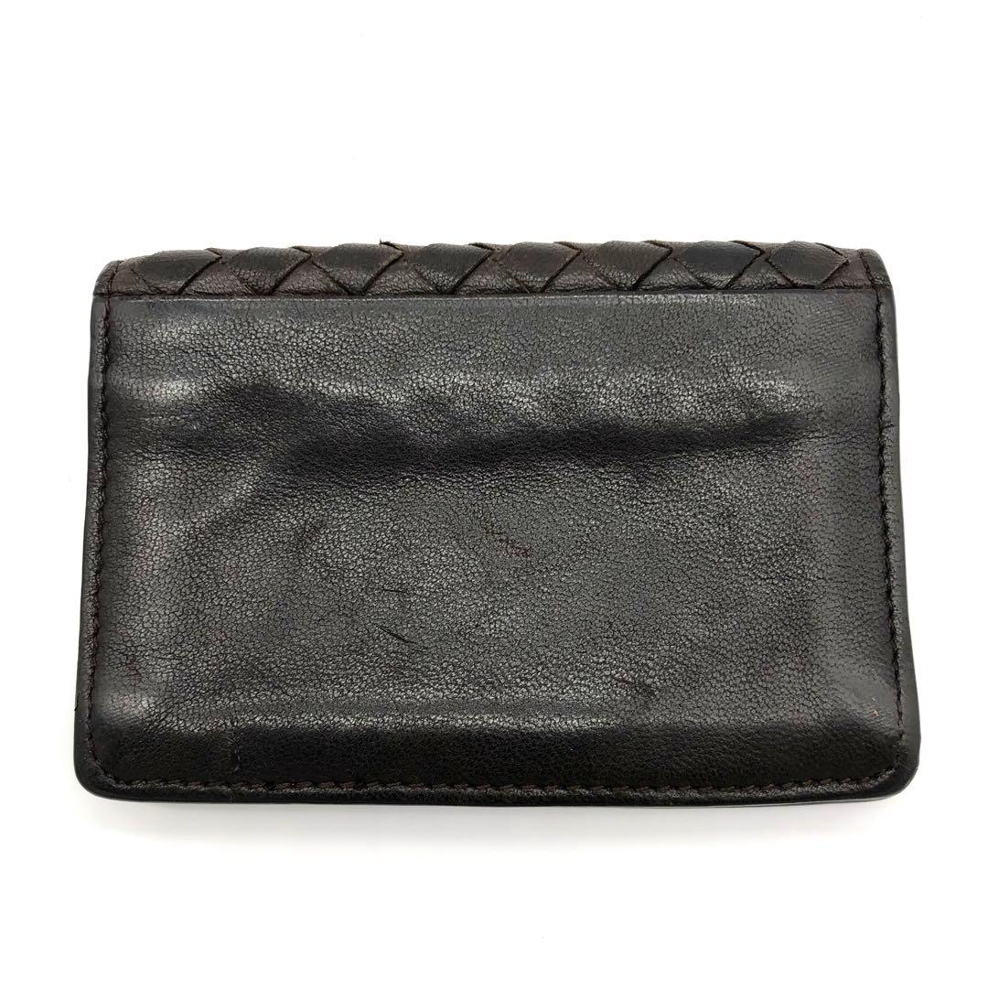 【極美品✨】ボッテガヴェネタ イントレチャート 名刺入れ ダークブラウン