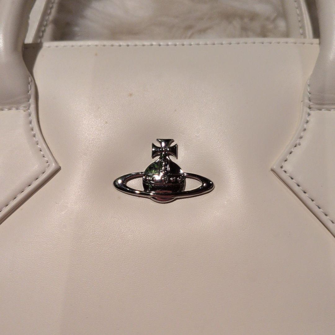 希少美品Vivian Westwood　ホワイト　 レザー　ビジネスバッグオーブ