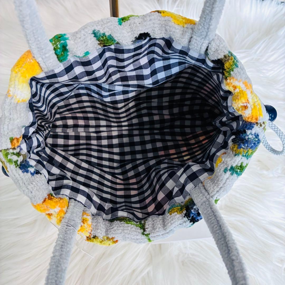 未使用✨FEILER シチリアーノ レモン 持ち手付き巾着バッグ ANA限定